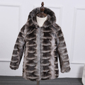 2016 new winter girl and boy furry jacket coat thick warm hooded fur coat Faux mink