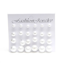 Ocean jewelry store fashion 1 card pearl earrings for women ( min order $10 mixed order )