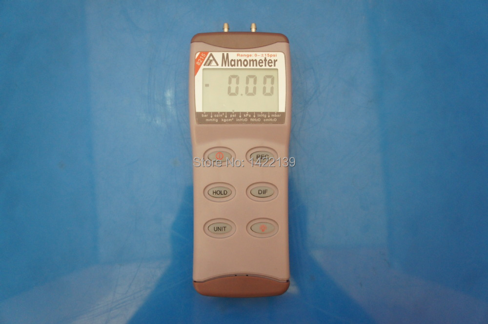 AZ8215 Digital Vacuum Gauge Manometer /15psi Manometer Differential Pressure Instrument Meter 100KPa