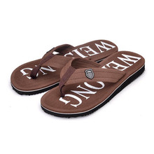 Wholesale Summer Style Men Casual Non-slip Flip Flops Male Boys Fashion Sport Beach Flat Slippers Wearproof Shoes Size 39-44