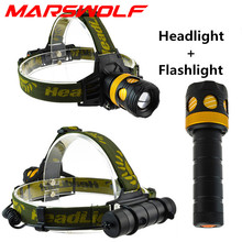 Alloy Waterproof LED headlamp – CREE T6 2000LM – 18650/AAA – 3 modes – dual purpose