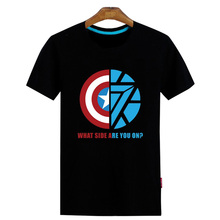 2016 Marvel Captain America 3 Costume Cotton round collar short sleeve T-shirt