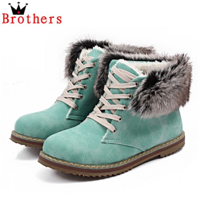 Гаджет  2014 autumn winter shoes Korean version of the cute two students to wear fur snow thick crust Martin boots lacing plus size None Обувь