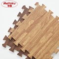 Meitoku Soft EVA Foam puzzle crawling mat 10pcs wood interlock floor tiles waterproof rug for kids