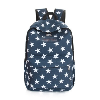 The stars light canvas backpack Boys and girls fashion school bag The new 2015 fresh and