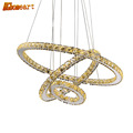 HGHomeart Modern Chandelier Light LED Contemporary Gold Crystal Chandeliers Lustre Nursery Suspension for Living Dining Room