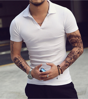Brand Mens Solid Polo Paul shirt Masculina For Men Fashion Man Casual Turn Down Collar Slim