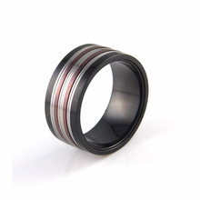 10mm High Quality Black Men Ring Band Stainless Steel Men Jewelry 