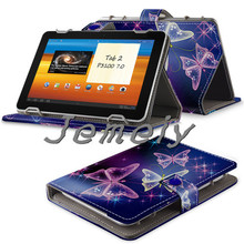 Folio Prints PU Leather Holder Universal Tablet Case Cover Stand For Samsung Galaxy Tab 2 7
