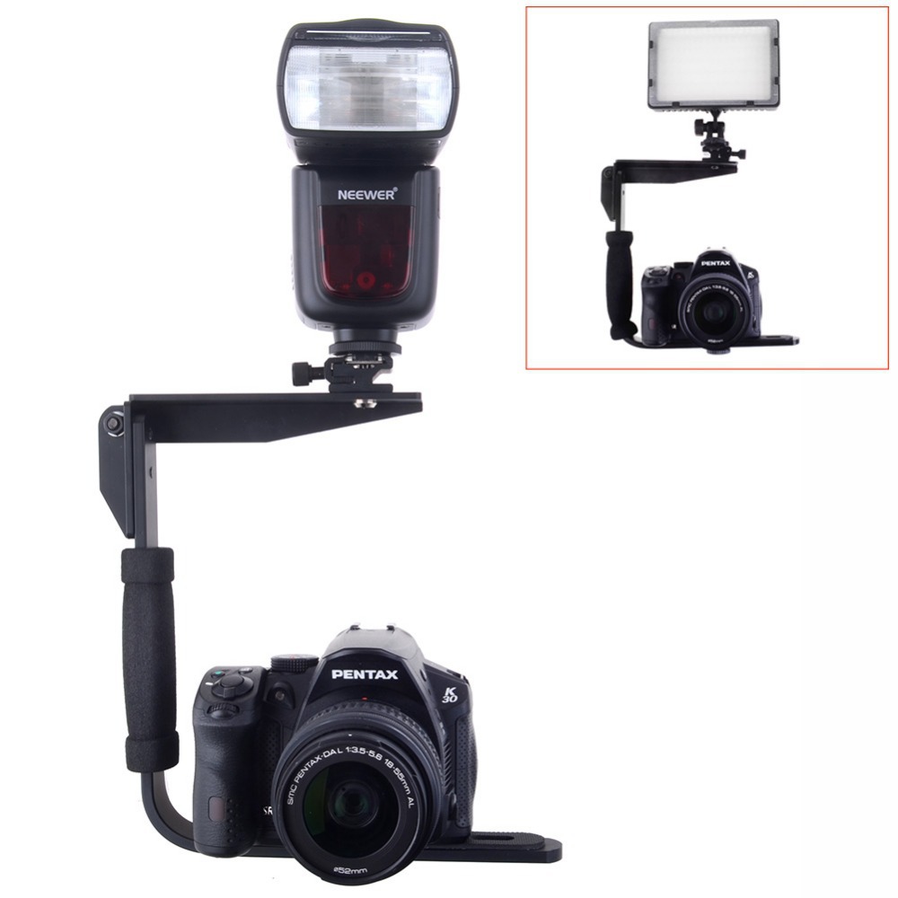 Neewer Quick Flip Rotating Flash Bracket for Canon Nikon DSLR Cameras