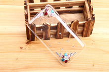  six Leaf Flower colorful Diamond Case For HTC X720d One XC Protective Transparent Cover Mobile