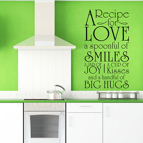 ArtWallDecalsWallStickersVinylDecalQuoteArecipeforlove