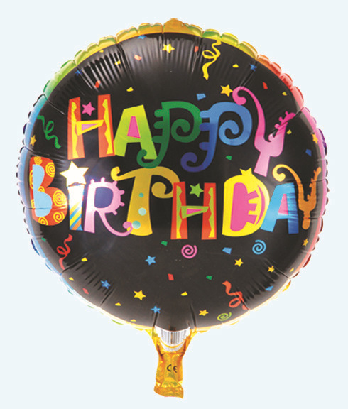 New 5pcs / lots aluminum balloons Happy birthday party balloons wholesale children's toys round