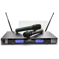 Free Shipping Professional UHF Wireless Microphone System Dual Handheld Karaoke Mic DJ KTV 2 Channel Cordless