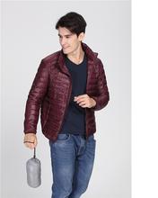 Men Portable Ultra Light Warm Duck Down Jacket Water Defender Autumn Winter New Packable Lightweight Coat Outerwear