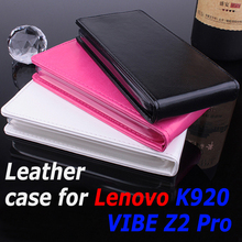 High Quality Leather Case For Lenovo K920 VIBE Z2 Pro Flip Cover Case Lenovos K 920 VIBE Z 2 Pro Cellphone Cover Case