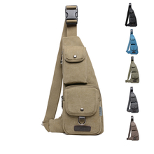 Vintage 2015 Casual Men Messenger Bags Brand Canvas Sport Crossbody chest Bags Single Shoulder Chest Bag Tactical MenTravel bags