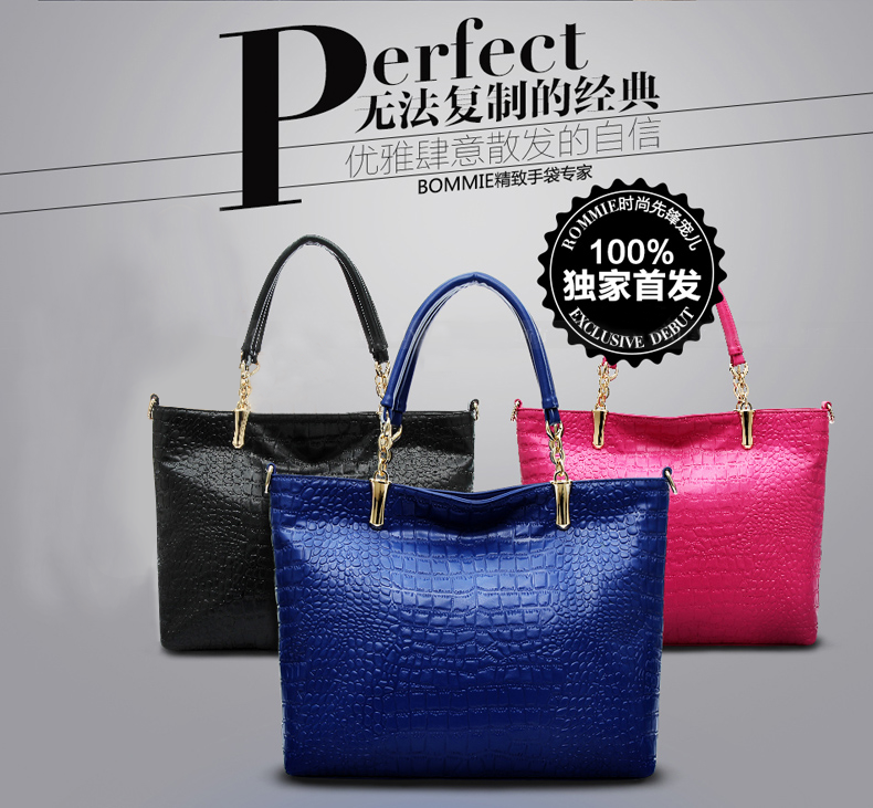2015 Fashion Brand GENUINE LEATHER Handbag Women Vintage Tote Cow