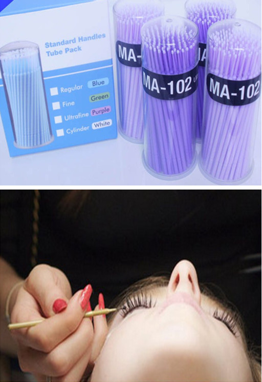 100Pcs lot New Fashion Hot Disposable Makeup Brush Eyelash Extension Micro Individual Applicators Mascara Brush Free