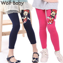 Retail 2-7years 6 color footless girls cartoon pattern leggings kid pants clothing kids children’s dress fashion clothes