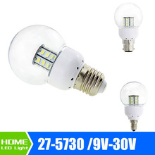 E27 E14 E26 B22 4W LED 27-5730 SMD Warm White Light DC/AC 12V Globe Bulb Lamp