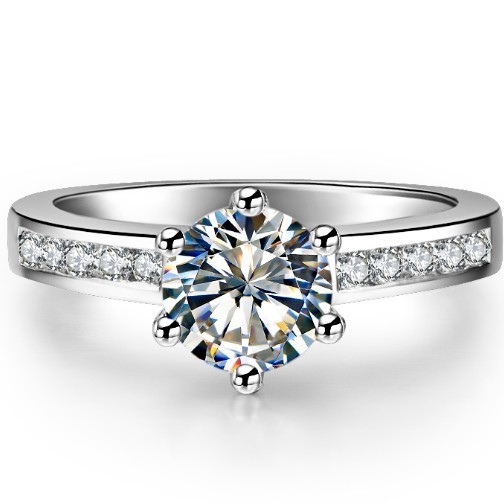 Round diamond engagement ring designs