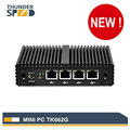 Fanless Mini PC 4 LAN Port Intel J1900 Mini Desktop Computer Barebone 12V Linux Pfsense NUC