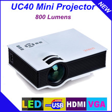 Newest Original UNIC UC40 Mini Pico portable 3D Projector HDMI Home Theater beamer multimedia projector Full HD 1080P video