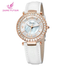 Brand KIMIO women watch fashion casual dress clock quartz watch crystal charm diamond watches women leather