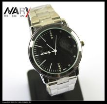 Nary amante de ocio deportes de cuarzo resistente al agua Rhinestone suizo parejas aleación de lujo de la marca Montre Homme para hombre relojes