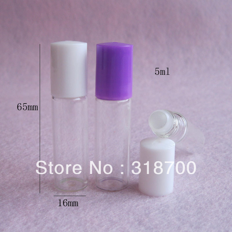 Free shipping - 5ml empty glass perfume roll on bottle,5cc glass roll-on bottle, essential oil bottle 16*65mm