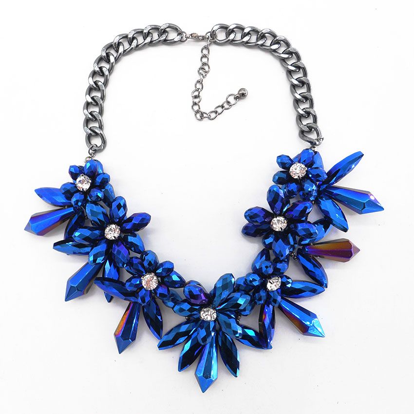 2016 Blue Flower Crystal Big Brand Best Gifts Gem ...