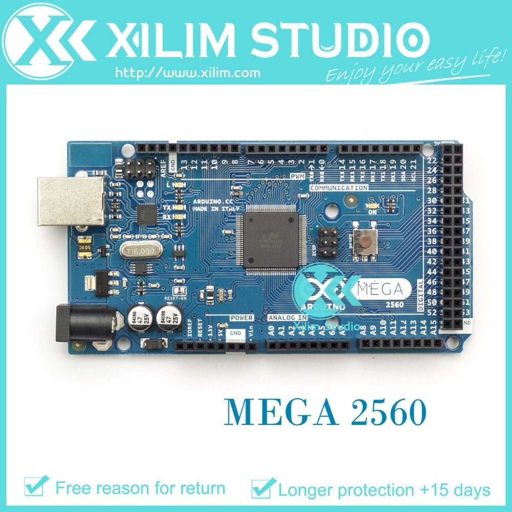 Купить Mega 2560 r3 atmega2560 и usb кабель платы для arduino mega 2560 ...