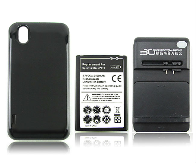 Гаджет  YIBOYUAN 3500mAh Extended Backup Battery + Black Back Cover +USB Wall charger For LG Optimus P970 None Электротехническое оборудование и материалы