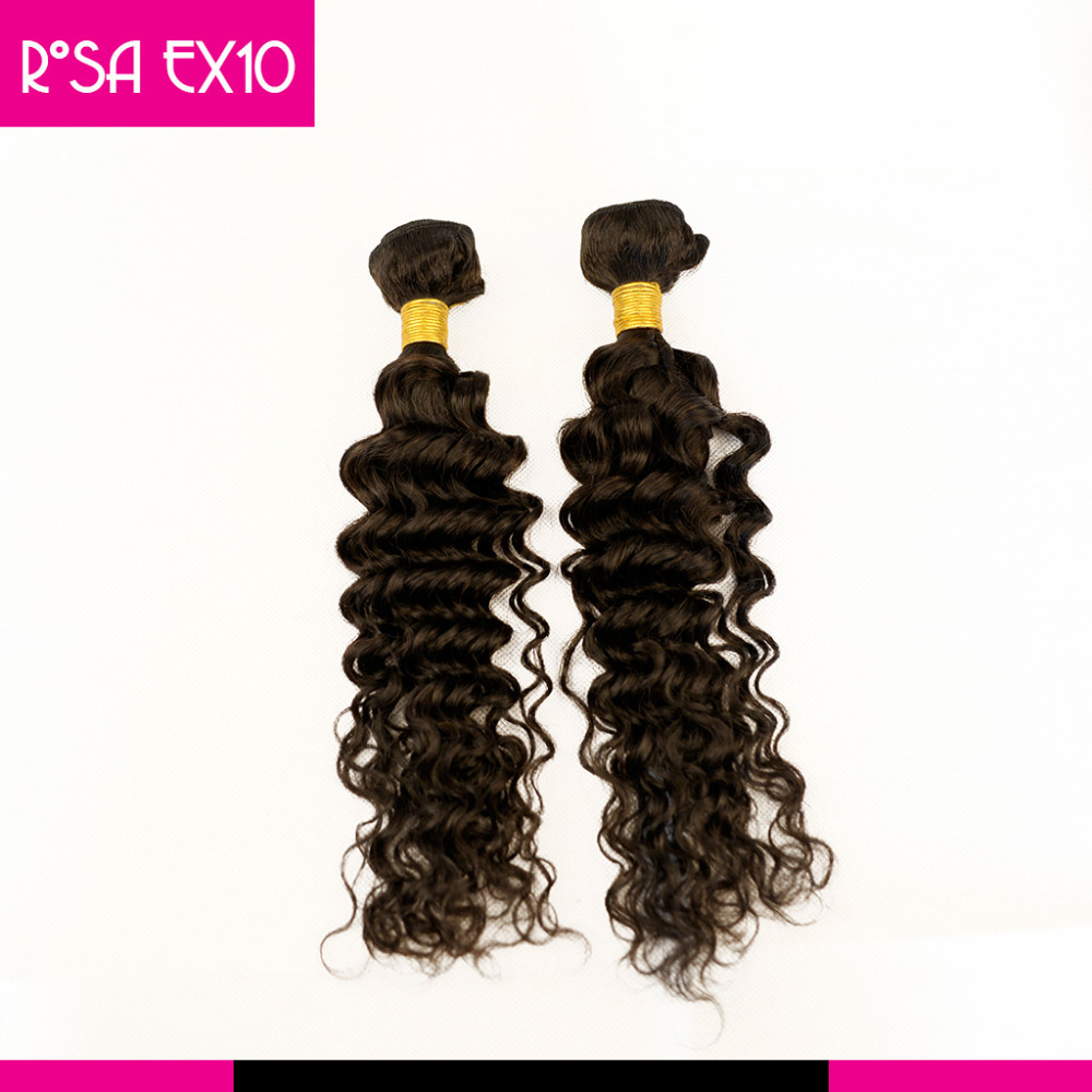 RosaEX10 8A Malaysian Virgin Hair Deep Wave 2pcs/Lot Virgin Malaysian Deep Wave Hair 50g Human Hair Weave Malaysian Hair Curly
