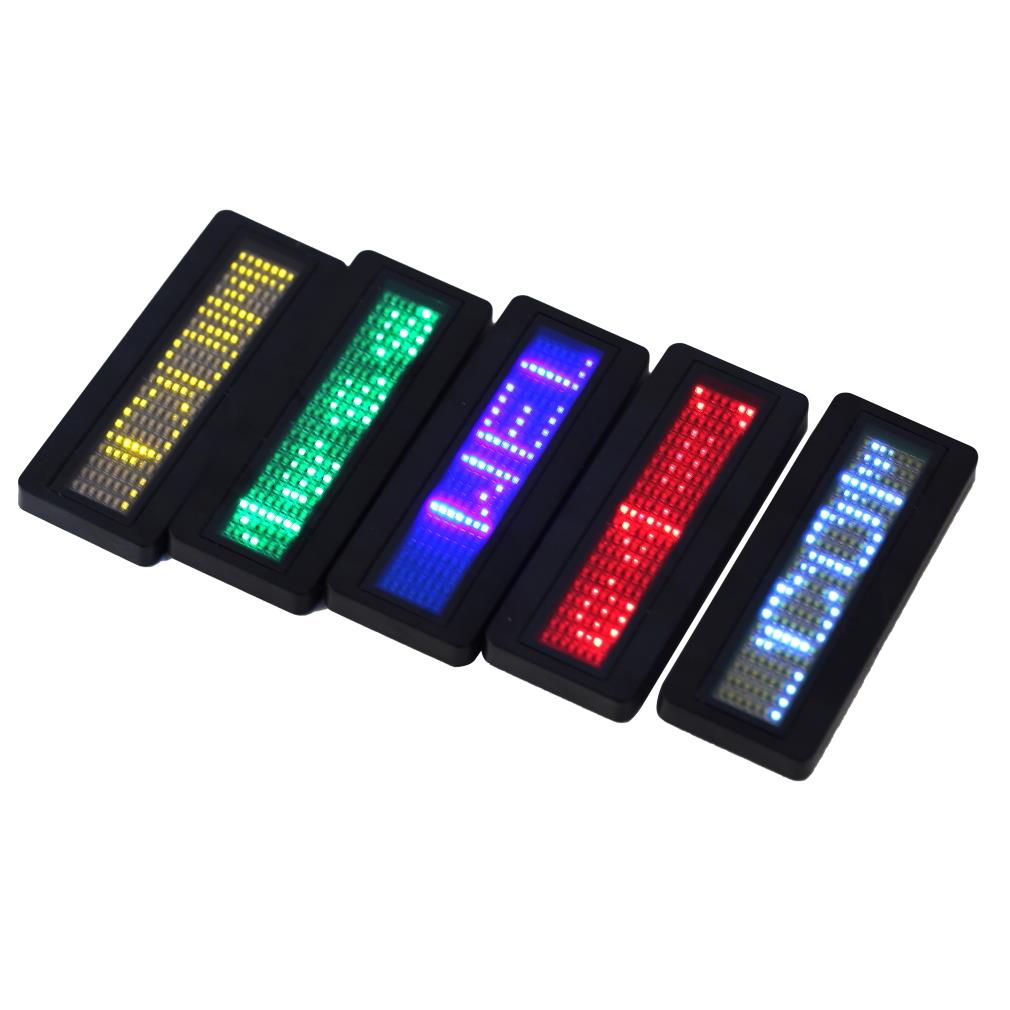 New arrival  1pcs Blue LED Programmable Scrolling Name Message Badge Tag Digital Display English