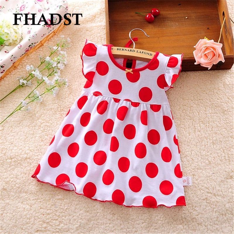 Baby Dresses 0 2 year Girls Infant Cotton Clothing A Line Vestido infantil Short Sleeve Clothes
