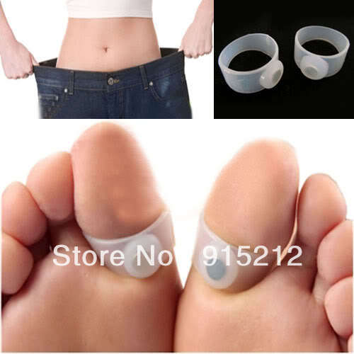 10pcs 5pairs Magnetic Silicon Foot Massage Toe Ring Weight Loss Slimming Easy Healthy Free Shipping