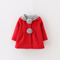 2016 Autumn Winter Girl Coat Baby Girls Bunny Ears Jacket Girl s Clothes Girls Outerwear And