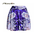 New Arrival Fashion sexy Vintage Women s Skirt Purple Vines Digital print Elegant Stretch High Waist