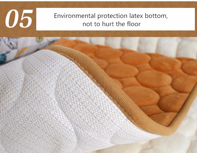 Alfombra antideslizante de terciopelo para cocina y baño tapete suave