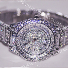 New Luxury Crystal Lady Watch Women Gold Dress Wristwatch.Fashion Quartz Rhinestone Watches Female Clocks Silver Watch Women B25