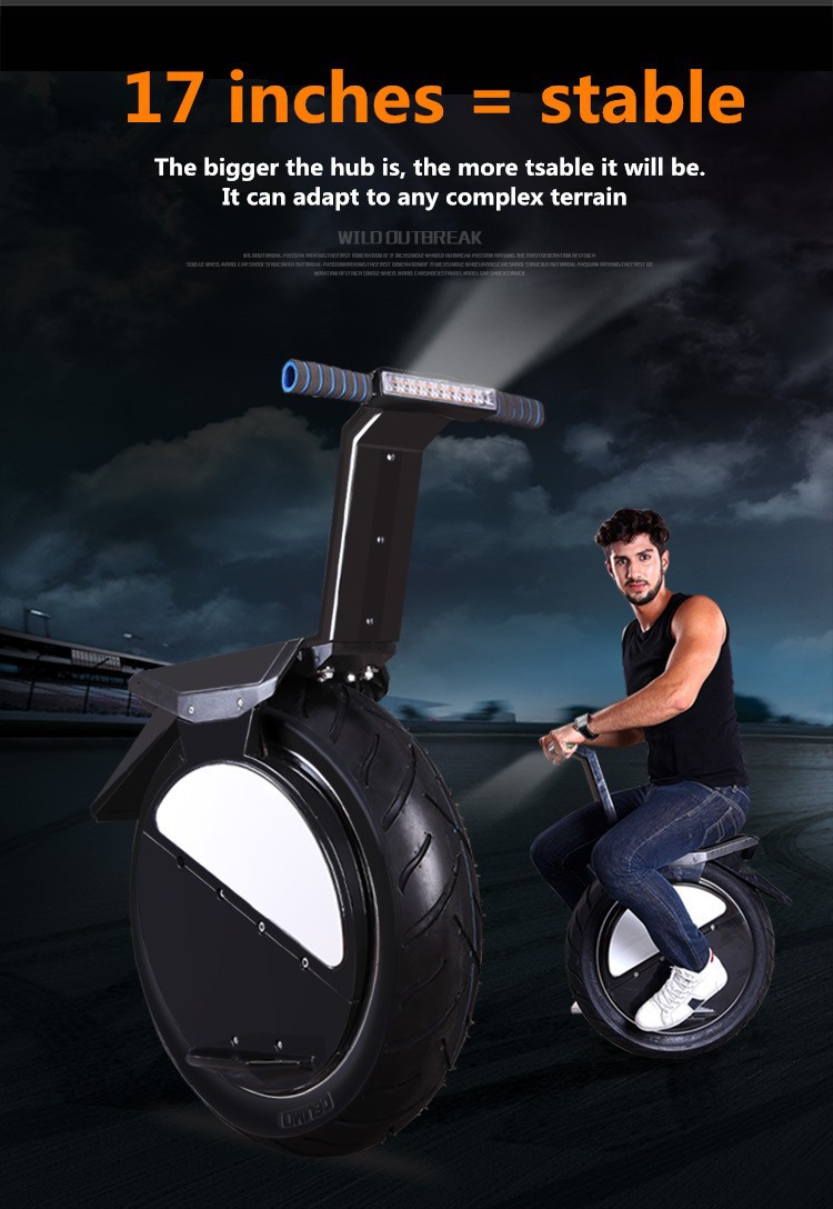 New 17 Inches Smart Self Balancing Scooter Electric monocycle One Wheel Sel...