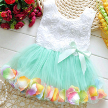 Kid Girls Princess Hot Sales Toddler Baby Party Tutu Lace Bow Flower Dresses Clothes