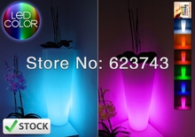 
light UP vase LED rechargeable Glowing LED flower pot Remote color changing RGB led flower pot