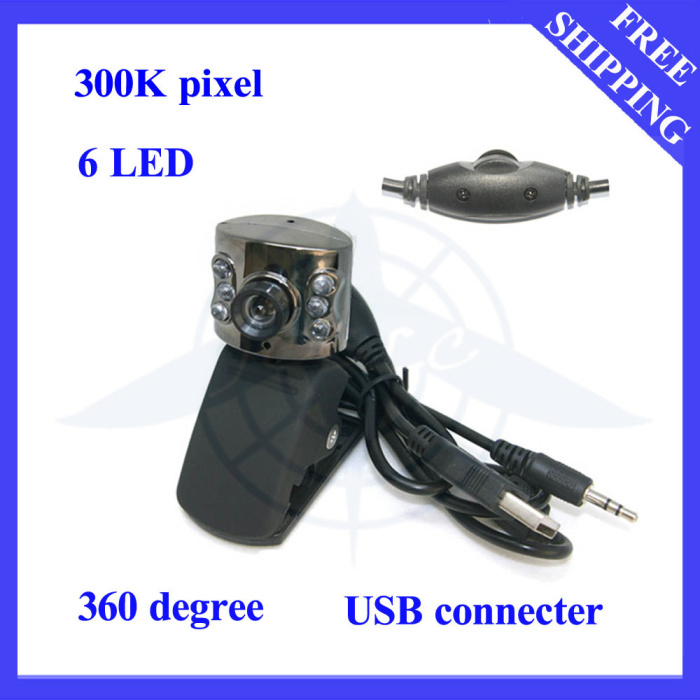 FREE SHIPPING 300K 6 LED PC CAMERA USB WEBCAM W/ M...