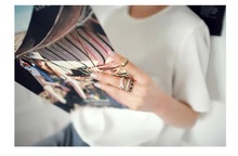 Fashion Vintage Punk Summer Style 8pcs lot Metal Ring Hollow Out Band Midi Mid Finger Knuckle