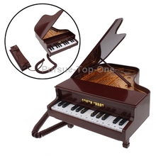 Maroon Elegant Classical Piano Shape Wire Corded Telephone for the Home