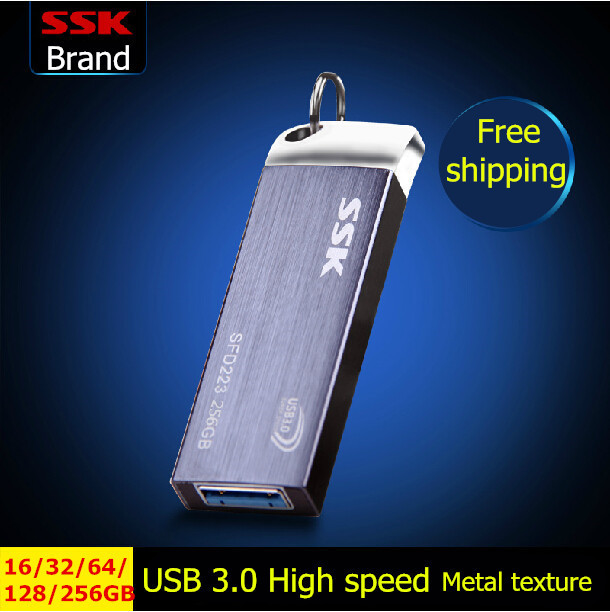 SSK SFD223 USB 3 0 Flash Drive 100 256GB 128GB 64GB 32GB 16GB Pen Drive Metal