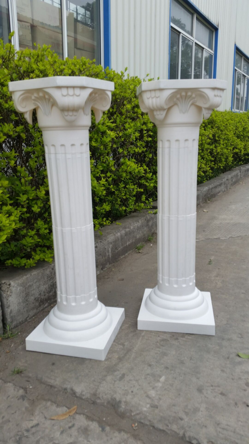 Buy Events Decoration White Plastic Roman Pillars 85cm